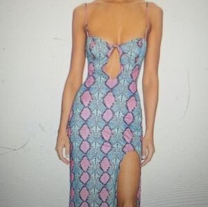 AFRM Multicolor Geometric Maxi Dress--Small